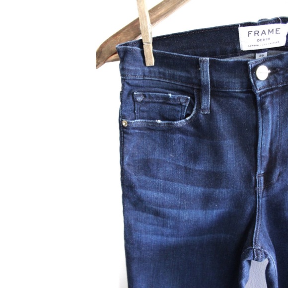 Frame Le Skinny de Jeanna Crop Lauretta Wash size 28 6 - Picture 5 of 10